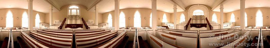 Kirtland Temple, Lower Court Panorama. March 11, 2004.