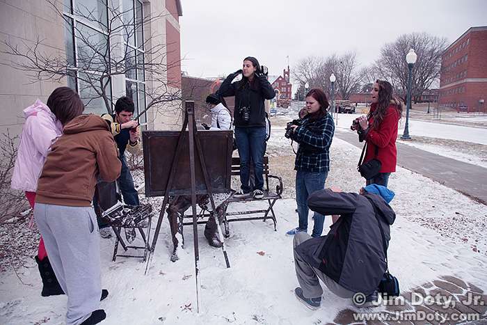 Photo exercise, Graceland University, Lamoni Iowa. January 23, 2012.