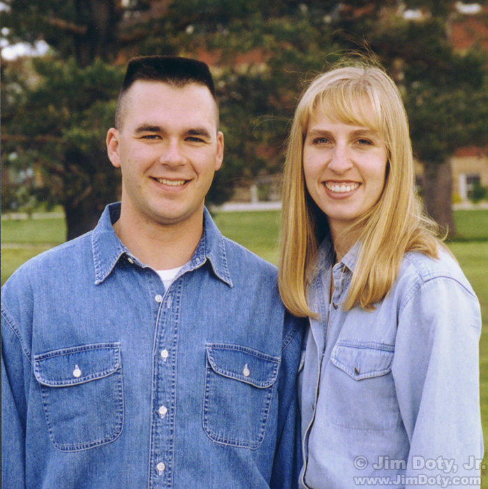 Jim and Jennifer, Lamoni Iowa. May 15, 1999